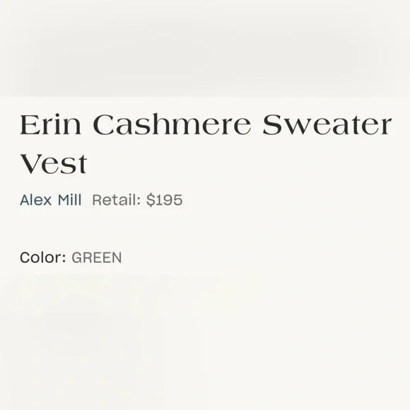 Alex Mill Cashmere Sweater
Vest - XS - Picture 7 of 7